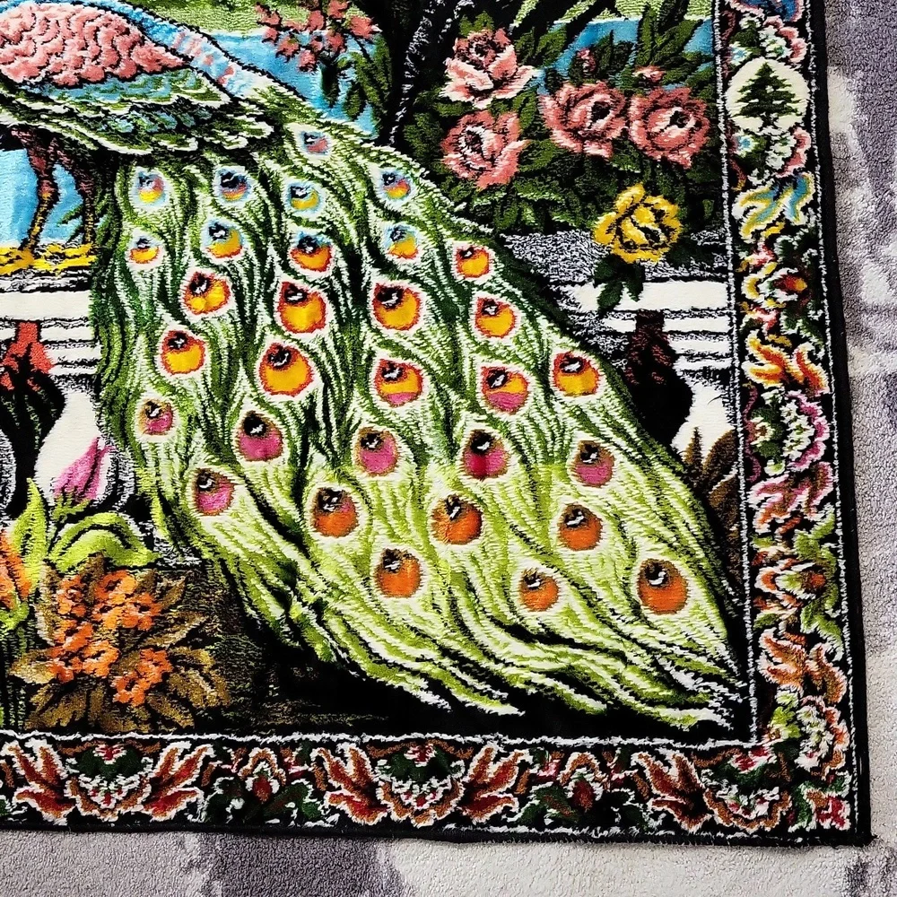 Vintage Peacock Vibrant Colors Tapestry, Lebanon